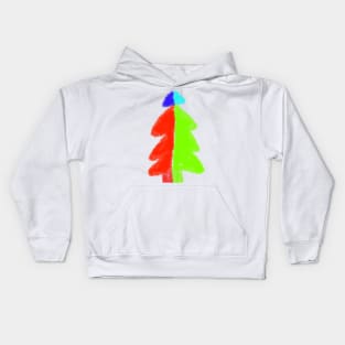 red green christmas tree file Kids Hoodie